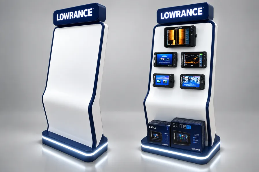 Ειδική κατασκευή stand LOWRANCE
