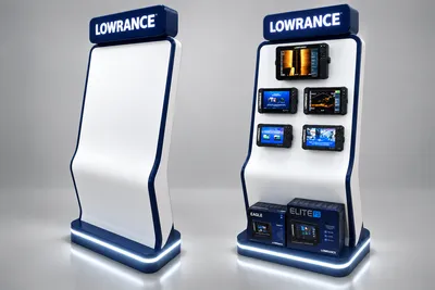 Ειδική κατασκευή stand LOWRANCE